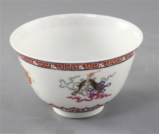 A Chinese famille rose bajixiang bowl, Daoguang mark and of the period (1821-50), diameter 10.6cm